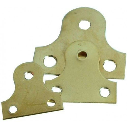 Premium 1" glass mounting plates for artwork and mirrors, featuring a flush finish and rust-resistant brass supports.