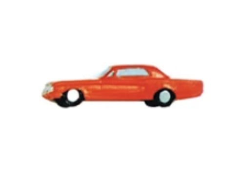 Five detailed scale models of 1960's Ford Mustang, perfect for HO/OO gauge model train layouts and dioramas.
