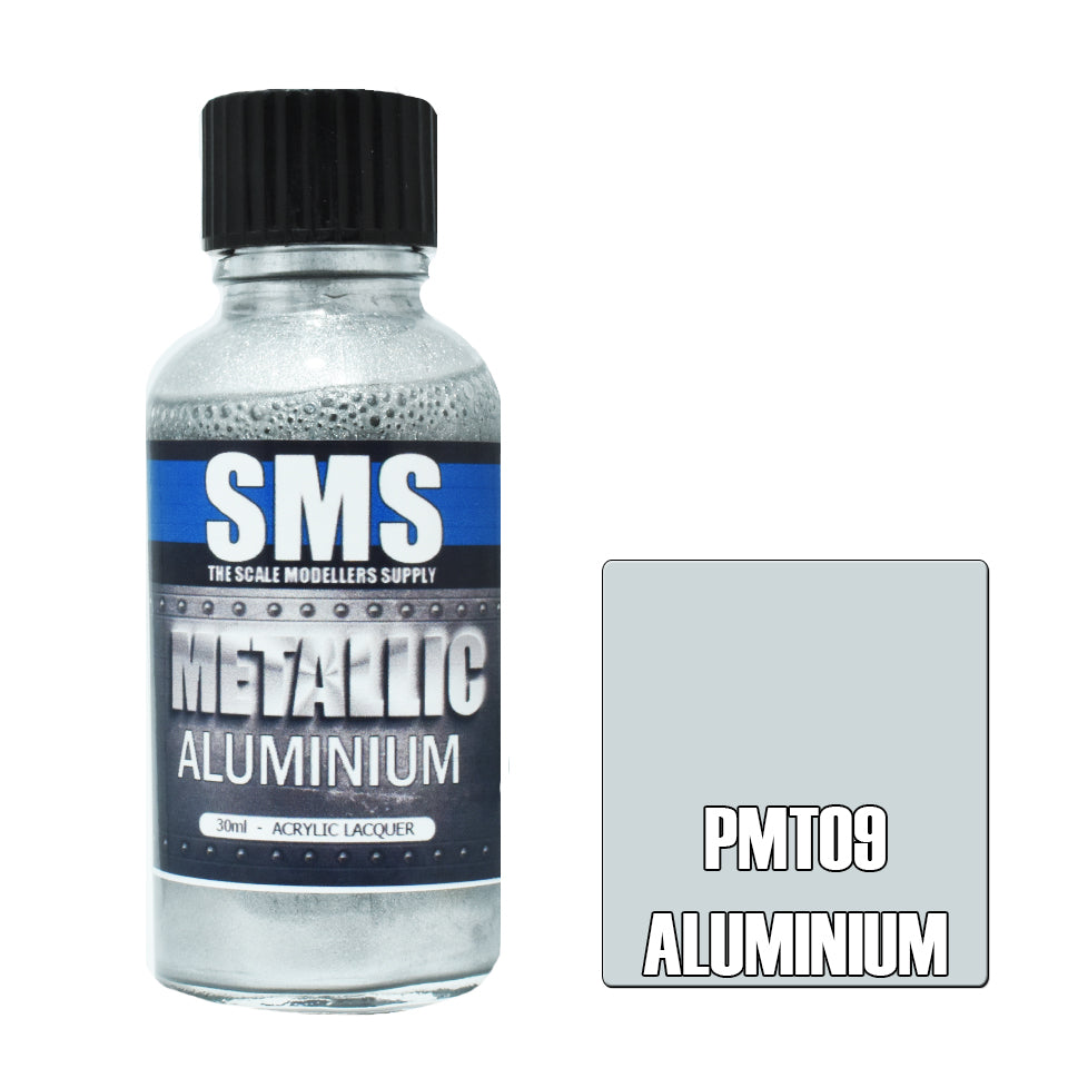 AIR BRUSH PAINT 30ML METALLIC ALUMINIUM ACRYLIC LACQUER SCALE MODELLERS SUPPLY