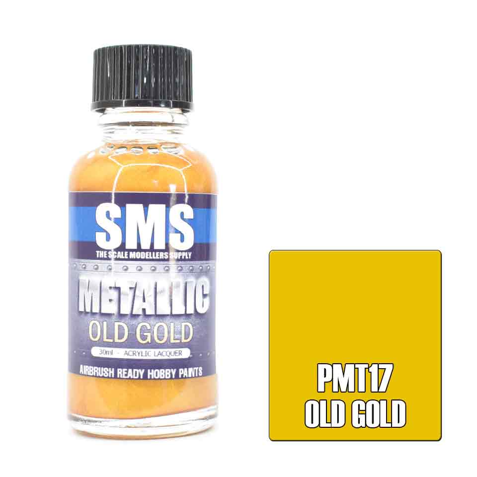 AIR BRUSH PAINT 30ML METALLIC GOLD ACRYLIC LACQUER SCALE MODELLERS SUPPLY