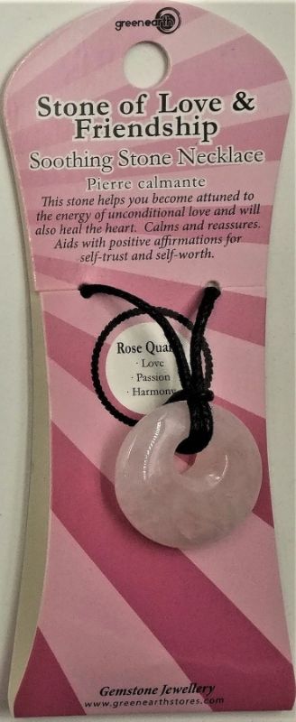 Pendant - Crystal Donut Rose Quartz (Set of 6)
