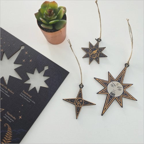 Pop-Out A3 Wall Art: Matariki Stars (Hanging Ornaments) Pop-Out Collection