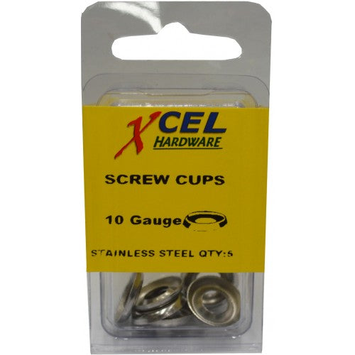 Screw Cup Washers S.S. Mini 10 Gauge (5)