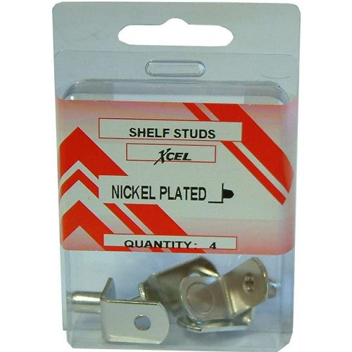 Nickel-plated 6mm DIY shelf studs for secure and stylish home organization.