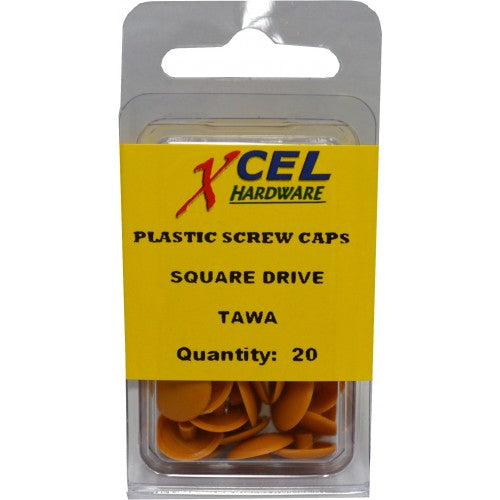 Durable Plastic Screw Caps for 12.5mm square drive screws, ideal for protection and neat finishes in various projects.