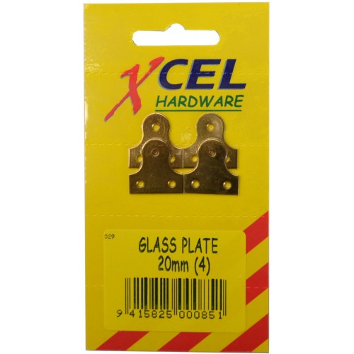 Glass Plates Brass 20mm (4)