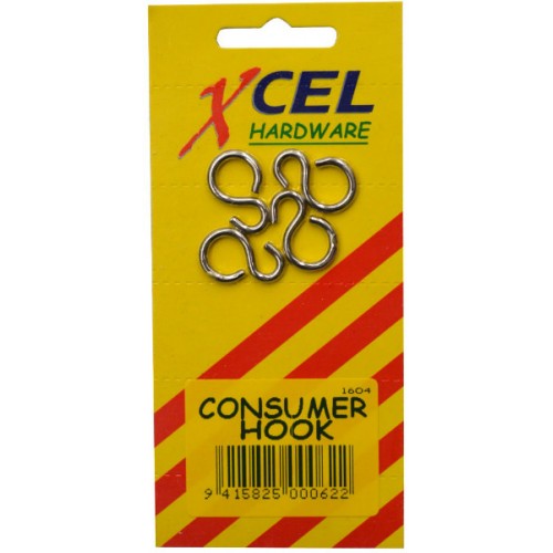 Premium nickel-plated consumer hooks for versatile chain connections in plumbing and home improvement projects.