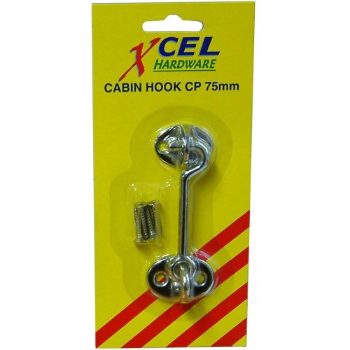 Cabin Hooks Brass - C.P. 75mm