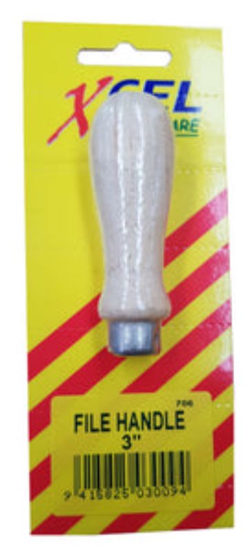 Premium hardwood woodworking handle #3 for secure grip and precision in various file types.