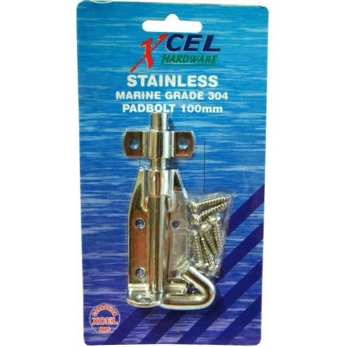 Padbolt Ss304 100mm Stainless Steelcarded