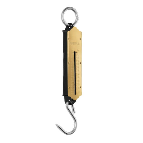 Pocket Spring Scale by Pretul, 100kg capacity with durable hooks, lightweight and portable for precise weighing.