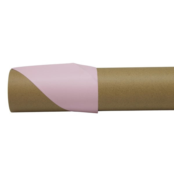 Euro Wrap Roll Two Sided Colour One Side Kraft/One Side Champagne Pink