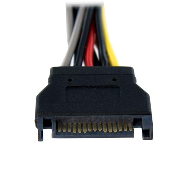 15cm SATA Power Y Splitter Cable Adapter with dual female connections for HDDs and SSDs, optimizing storage power delivery.