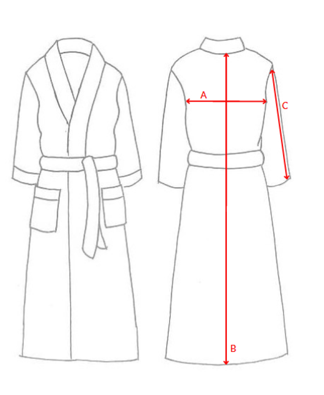 Bathrobe / Robe - Spring Flowers Blue (L/XL) - BAKSANA