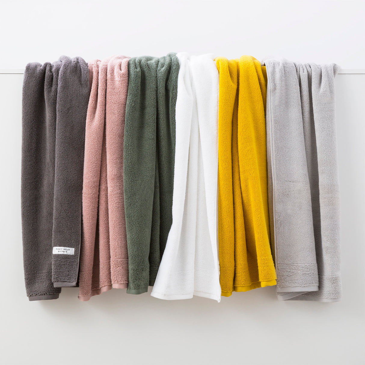 Renee Taylor Aireys 650 GSM Zero Twist 4 Piece Bath Towel Cherwood