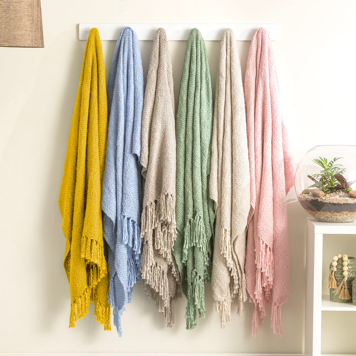 Renee Taylor Crystal 100% Acrylic Throw 130 x 170cms Blue