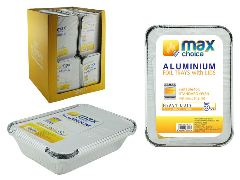 Foil Container w/Paper Lid - Max Choice 21Cm (120pcs)