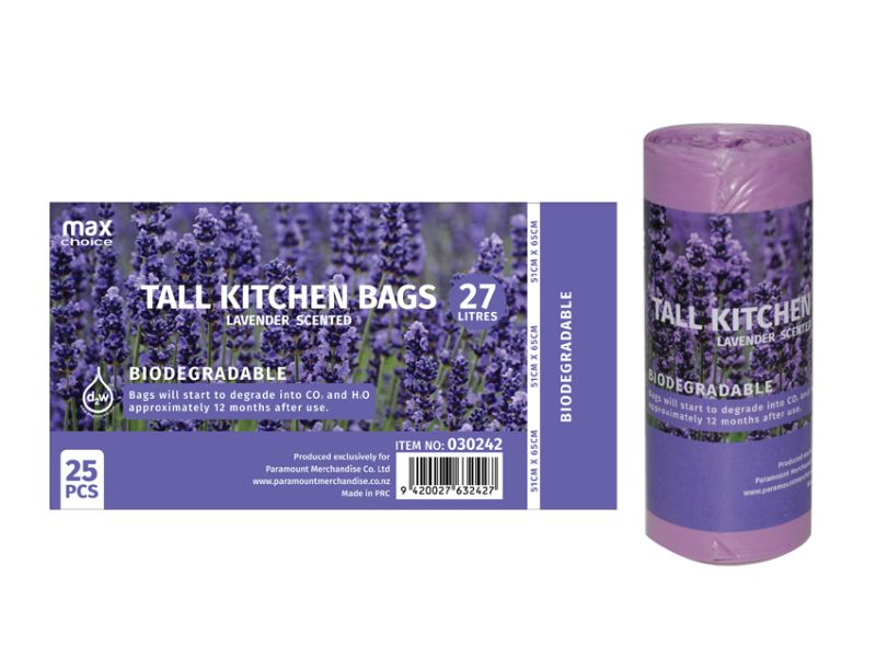 Kitchen Tidy Bag - MC Biodegradable 27L Scented (24 Packs)