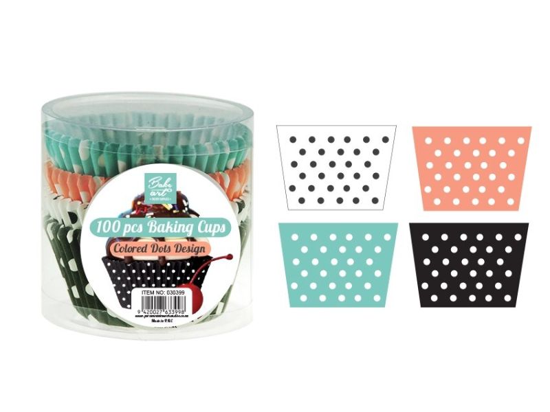 Baking Cup - BA Colored Dot 12cm (24 Packs)