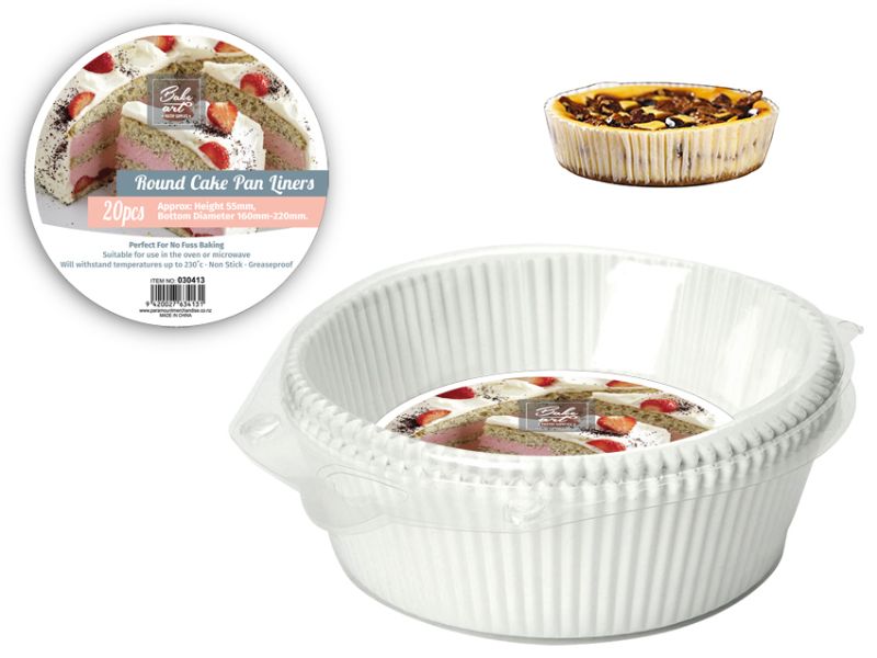 Round Cake Pan Liners - BakeArt (24 Packs)