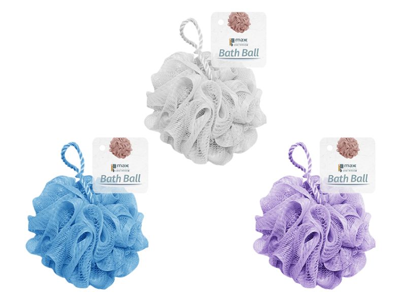 Bath Ball - Deluxe Nylon 50gm (Set of 12 Assorted)