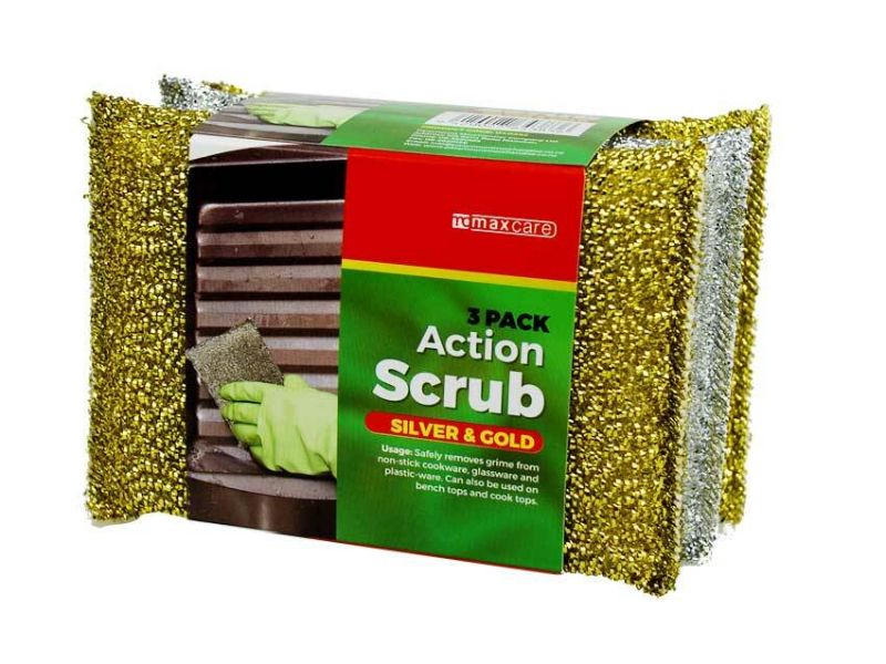 Action Scrub - Maxcare Gold n Silver 130mm (24 Packs)