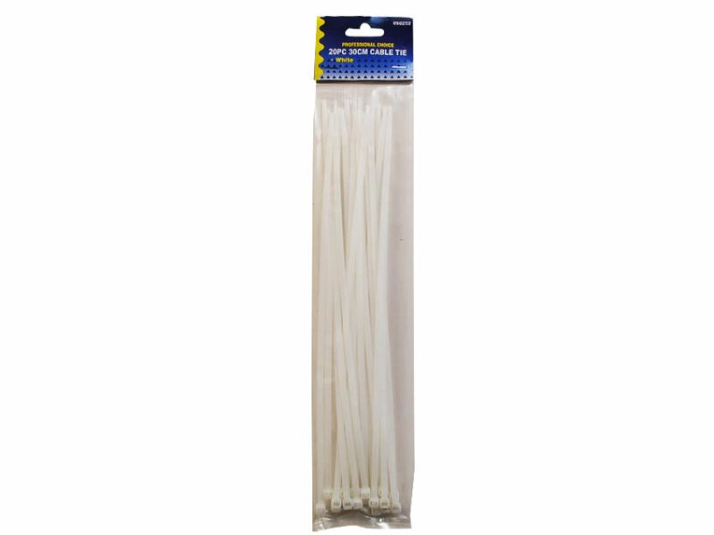 Cable Ties - White 30cm (24 Packs)