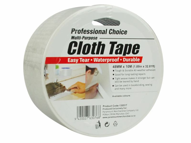 Cloth Duct Tape - White 10m (Set of 24)