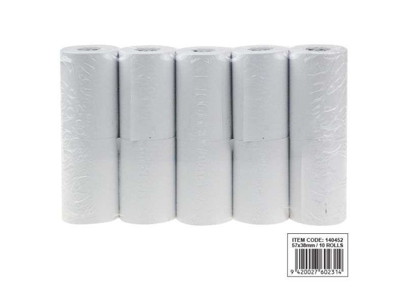 Thermal Rolls - 57 x 38mm (100 Rolls)