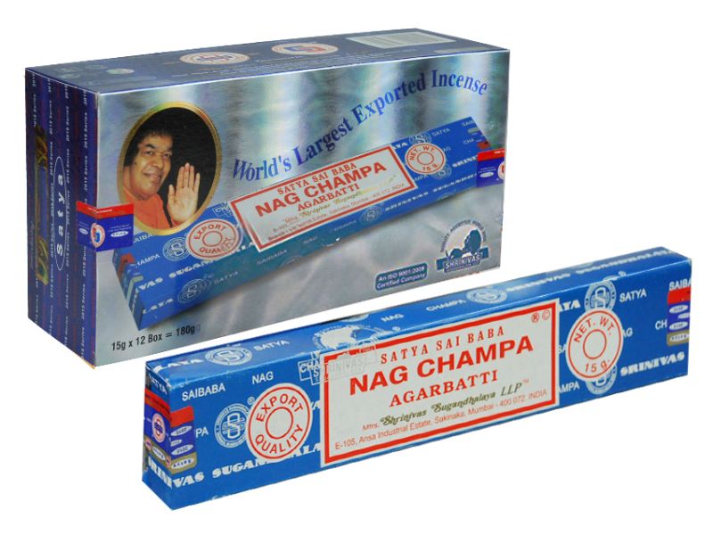 Perfumed Incense - Satya Nag Champa 15gms (12 Packs)
