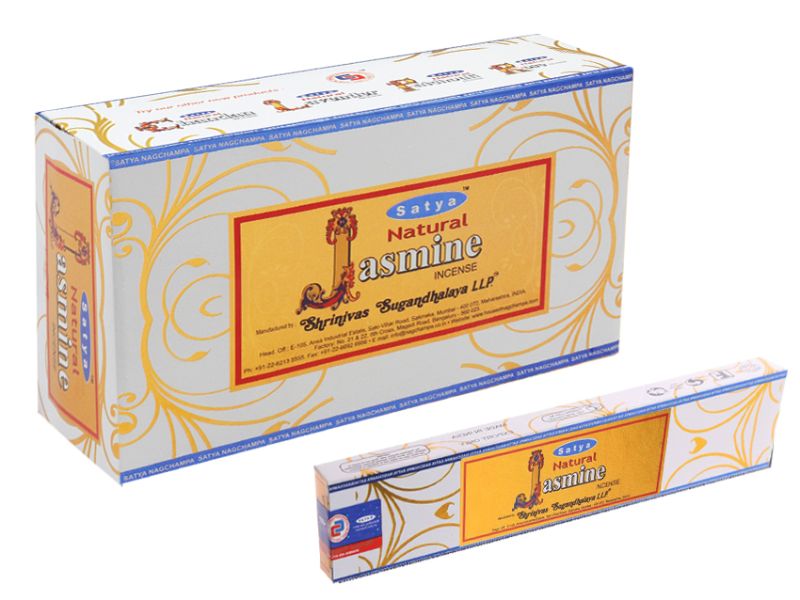Incense - Satya Natural Jasmine 15gms (12 Packs)