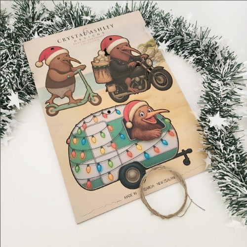 Pop-Out Ornaments: Kiwi Xmas Set 3 POP-OUT Ornaments