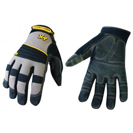 Youngstown Pro Xt Work Gloves in Small, featuring triple-layered palm, double knuckle protection, and enhanced grip for heavy-duty tasks.