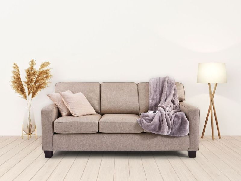 Heated Throw Blanket - Feel Perfect Cosy Sherpa Fleece (Warm Grey)
- Sunbeam