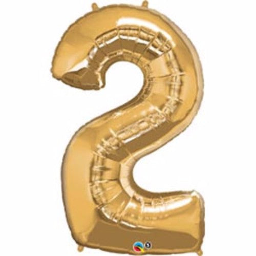 Shape Number Two Metallic Gold