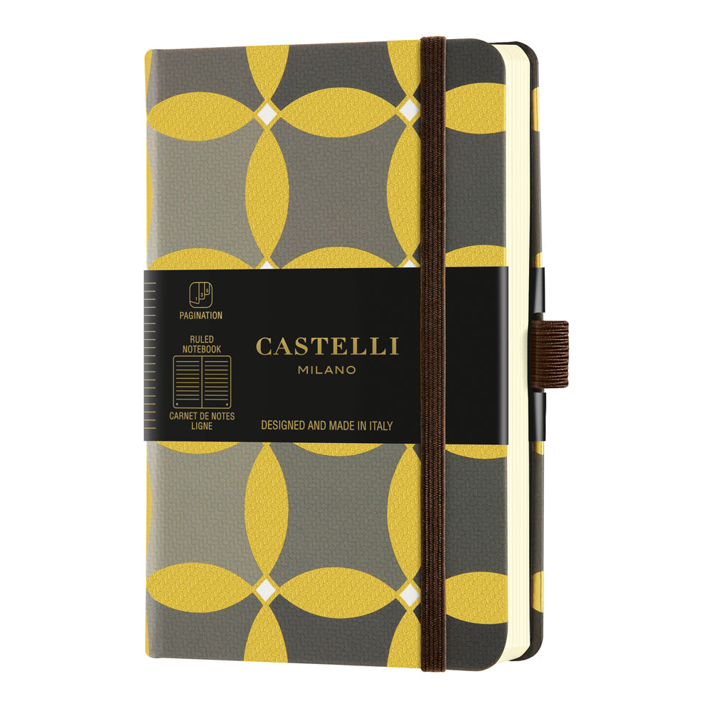 Castelli Notebook Oro Pocket Ruled Labyrinths