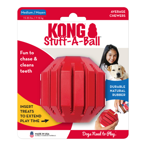 Dog Toy - KONG Stuff A Ball Medium (7.6 x 7.6 x 7.6cm)