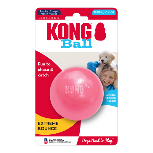 Dog Toy - KONG Puppy Ball Medium/Large (Assorted)