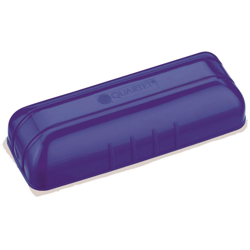 Quartet Whiteboard Eraser Flannel with molded handle, designed for quick and effective ink removal on whiteboards and chalkboards.