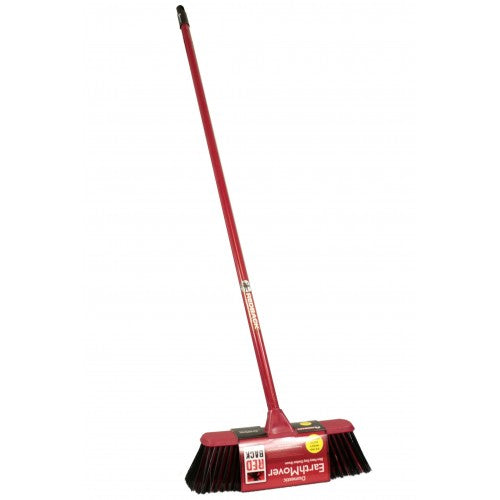 Heavy-duty 30cm outdoor broom with ergonomic 118cm handle, ideal for efficient cleaning of debris and leaves.