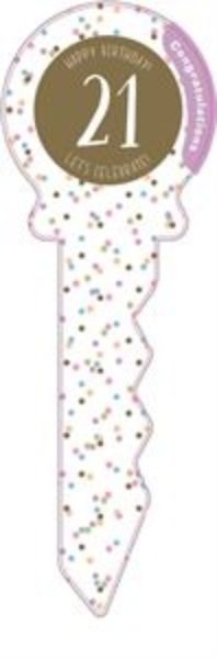 21 BIRTHDAY KEY (CONFETTI)