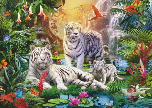 Jigsaw Puzzle - Ravensburger White Tiger Family Puzzle (1000pcs)