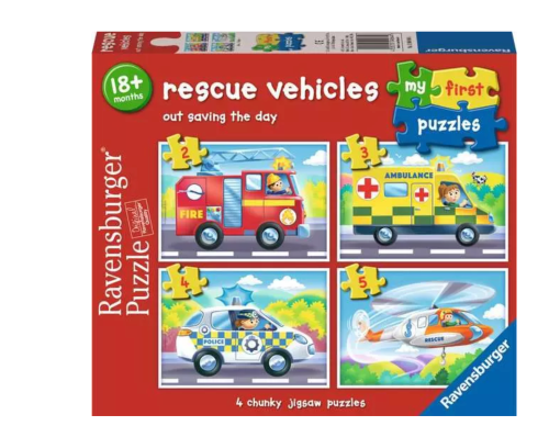 Jigsaw Puzzle - Ravensburger Rescue Vehicles My First Puzzle (2/3/4/5pcs)