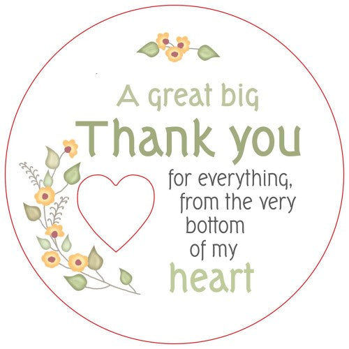 Thank You Piece of My Heart Magnet (Set of 2)
