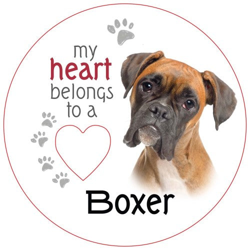 Boxer Piece of My Heart Magnet (Set of 2)