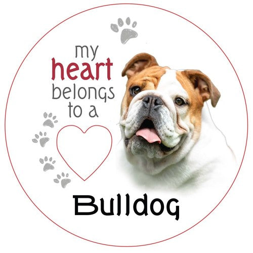 Bulldog Piece of My Heart Magnet (Set of 2)