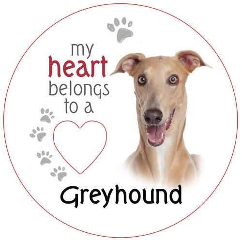 Greyhound Piece of My Heart Magnet (Set of 2)