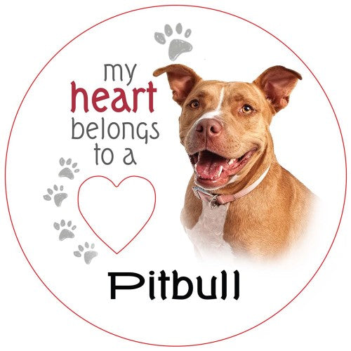 Pitbull Piece of My Heart Magnet (Set of 2)