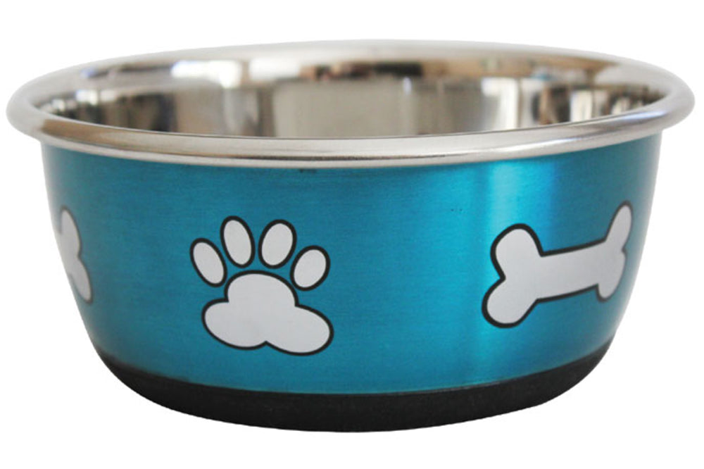 Dog Bowl  - Metallic Blue - Medium -1.9L