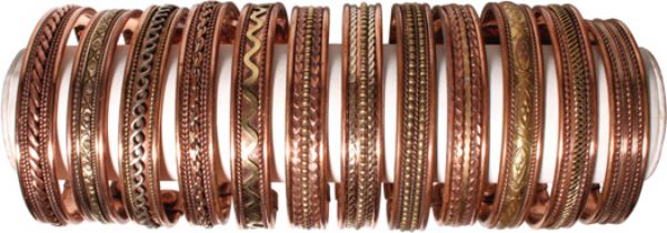 Copper Bracelet Magnetic Pk 4